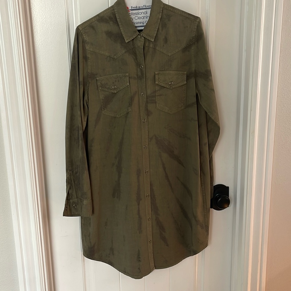Rails olive green shirt dress